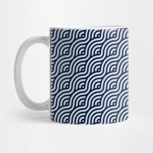 Blue and white waves Japanese pattern Mug